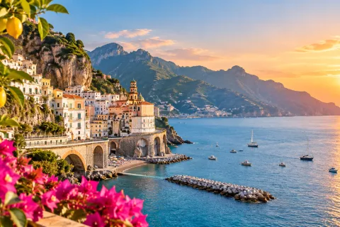 Vacanță în Italia – Coasta Amalfi și peisaj mediteranean